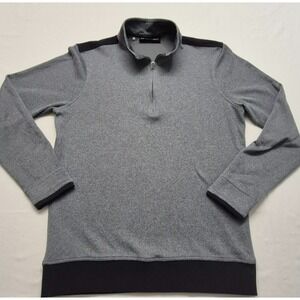 Under Armour Cold Gear men's loose gray 1/4 zip black details sweatshirt sz. Lg